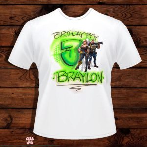 Fortnite Birthday T-shirt Happy 3th Birthday Boy Braylon