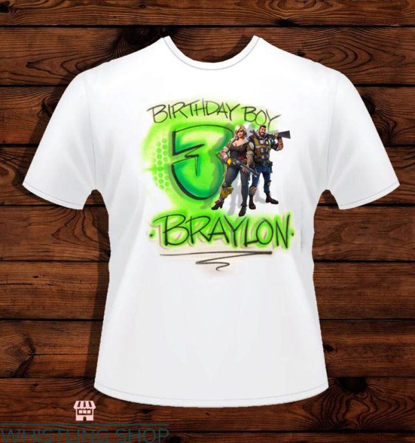 Fortnite Birthday T-shirt Happy 3th Birthday Boy Braylon