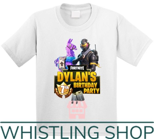 Fortnite Birthday T-shirt Happy 7th Birthday Party Fortnite