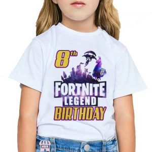 Fortnite Birthday T-shirt Happy 8th Legend Birthday Gamer