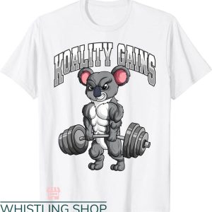 Funny Crossfit T-shirt Koality Gains Fitness Gym T-shirt