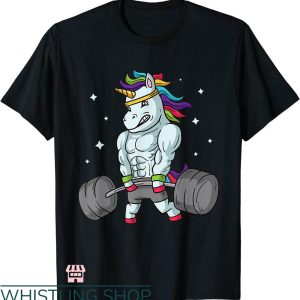 Funny Crossfit T-shirt Weightlifting Unicorn Deadlift & Gym