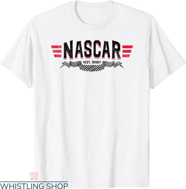 Funny Nascar T-Shirt Nascar Stock Car Racing Flag Tee