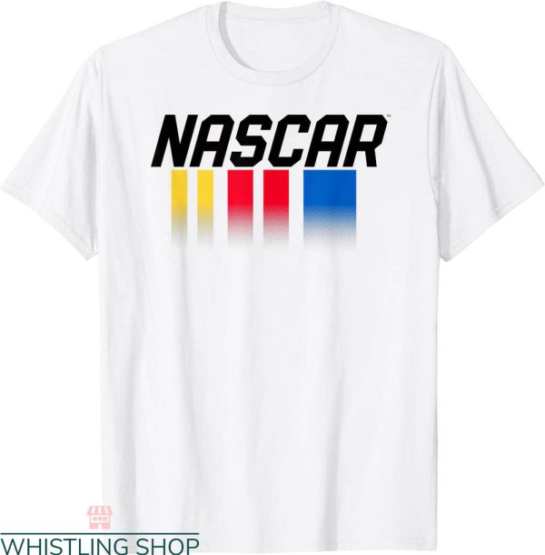 Funny Nascar T-Shirt Nascar Vertical Stripes Fade Tee