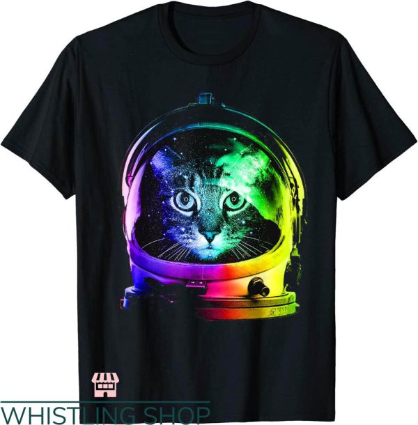 Galaxy Cat T-shirt Astronaut Cat T-shirt