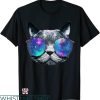 Galaxy Cat T-shirt Cat Space Glasses T-shirt