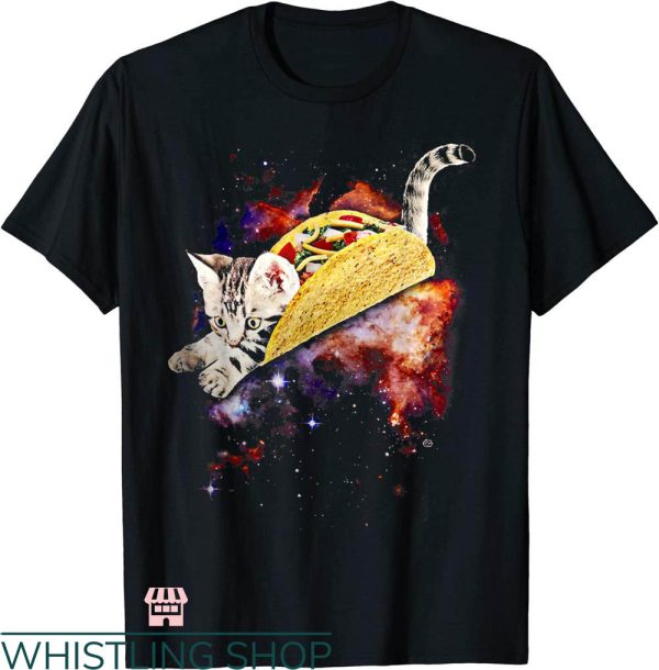 Galaxy Cat T-shirt Crazy Space Taco Cat T-shirt