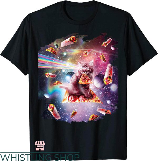 Galaxy Cat T-shirt Outer Space Pizza Cat T-shirt