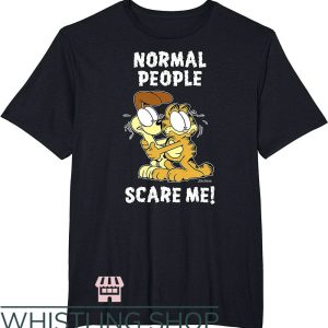 Garfield Cowboy T-Shirt Normal People Scare Me