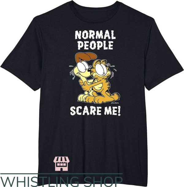 Garfield Cowboy T-Shirt Normal People Scare Me
