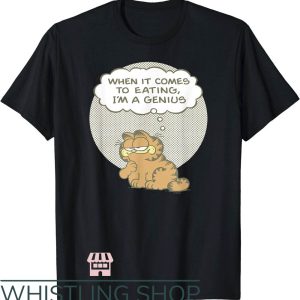 Garfield Cowboy T-Shirt When It Comes To Eating I’m Genius