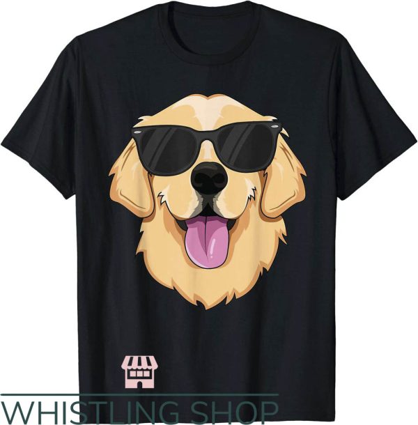 Golden Retriever T-Shirt Golden Retriever Sunglasses T-Shirt