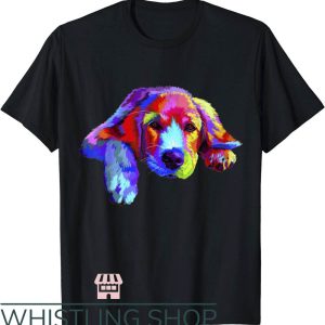 Golden Retriever T-Shirt Watercolor Funny Dog Face T-Shirt
