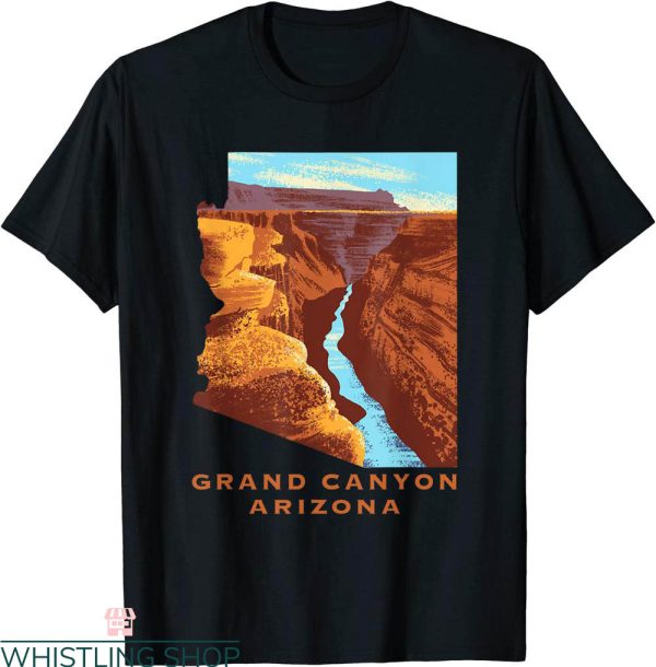 Grand Canyon T-Shirt US National Park In Arizona Map Travel