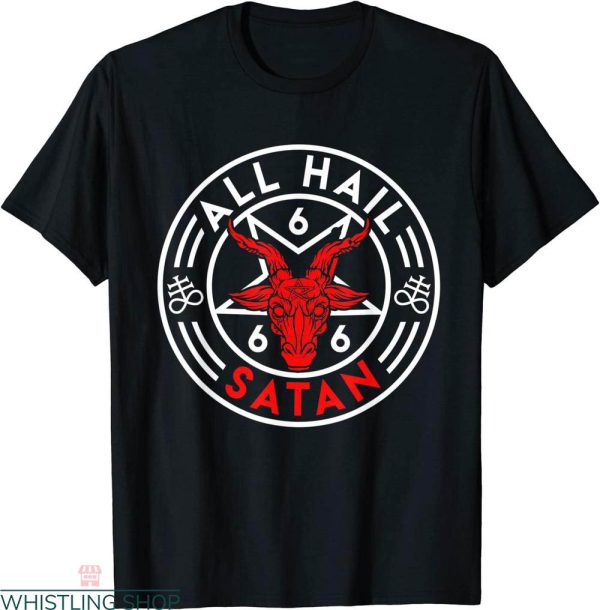 Hail Satan T-shirt Baphomet All Devil Goat Baphomet Satanist