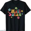 Hail Satan T-shirt Satanic Awareness Colorful Typography