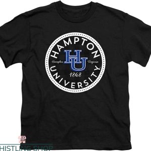 Hampton University T-Shirt HU Official Plaid Badge Vintage