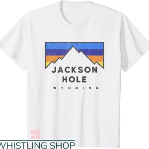 Jackson Hole T-shirt Jackson Hole Retro Mountains Colors