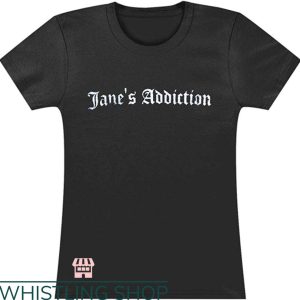 Jane’s Addiction T-Shirt Old English Logo Junior Trending
