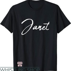 Janet Jackson Pleasure Principle T-Shirt Handwritten Music