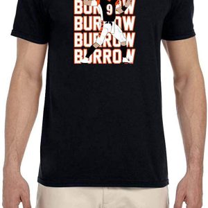 Joe Burrow T-Shirt Burrow Text Pic T-Shirt NFL