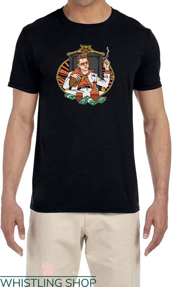 Joe Burrow T-Shirt Scarface Logo Tee NFL