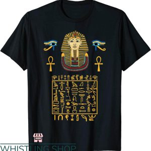 King Tut T-shirt King Tut Hieroglyphic Letters Symbols Shirt