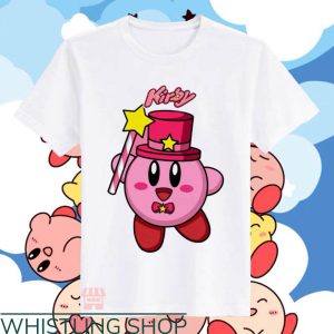 Kirby Button Up T-Shirt Magic Star Magic Wand T-Shirt