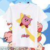 Kirby Button Up T-Shirt Soaring With Magical Golden Star Tee