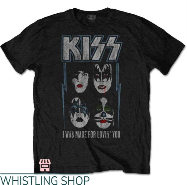 Kiss Destroyer T Shirt Kiss Made For Lovin You Black Shirt