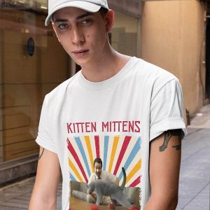 Kitten Mittens T-shirt Always Sunny Cat Wearing Socks Retro