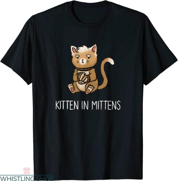 Kitten Mittens T-shirt Cute Cat With Socks Cat Lovers