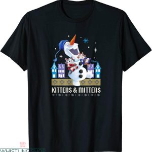 Kitten Mittens T-shirt Disney Frozen Olaf With Kittens Cat