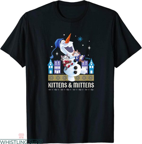Kitten Mittens T-shirt Disney Frozen Olaf With Kittens Cat