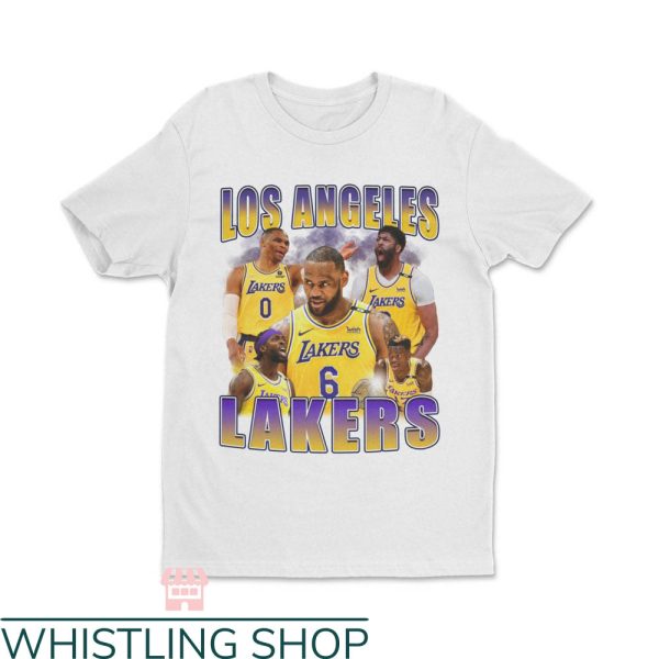Laker Shooting T-Shirt 90’S Bootleg Los Angeles Lakers NBA