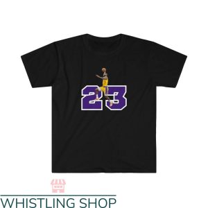Laker Shooting T-Shirt Basketball Usa Lakers Vintage Poster