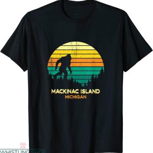 Mackinac Island T-shirt Retro Bayou Michigan Bigfoot Vintage