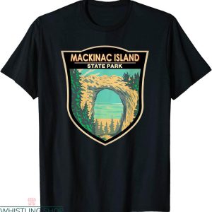 Mackinac Island T-shirt State Park Michigan Arch Rock Retro