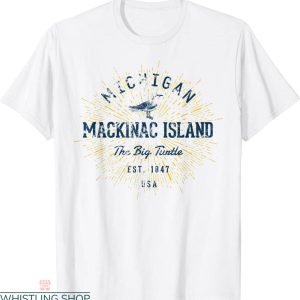Mackinac Island T-shirt Vintage Christmas Vacation Turtle