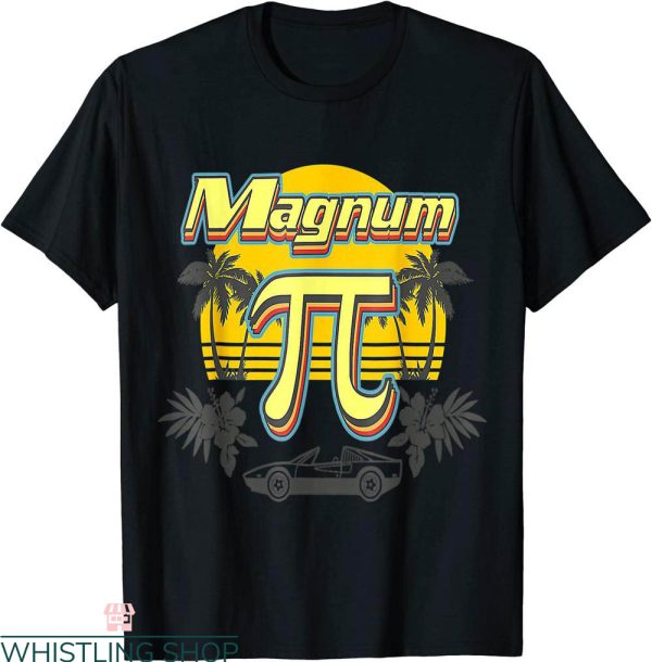 Magnum Pi T-Shirt Funny Pi Day 3.14 Number Vintage Tee