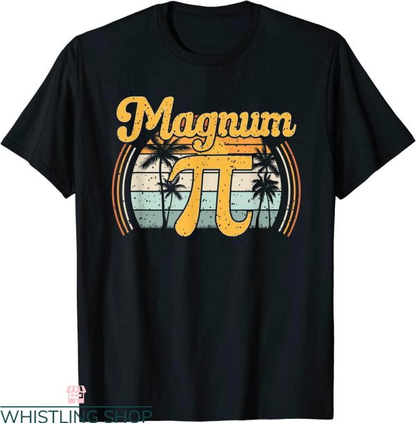 Magnum Pi T-Shirt Math Pi Day Retro Number Funny Tee