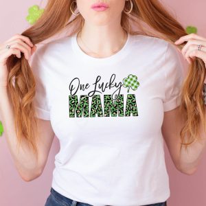 Mama Embroidered T-shirt Irish Clover Patrick Mother Day