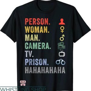 Man Woman Tv Camera Person T-shirt Camera Person Prison Haha