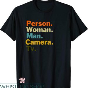 Man Woman Tv Camera Person T-shirt Cognitive Test T-shirt