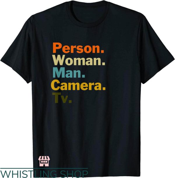 Man Woman Tv Camera Person T-shirt Cognitive Test T-shirt