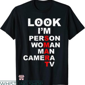 Man Woman Tv Camera Person T-shirt Look I’m Smart Person