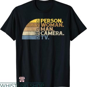 Man Woman Tv Camera Person T-shirt Tv Camera Person Retro
