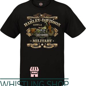 Marine Corps T-Shirt Harley Military Overseas Tour War Bike