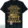 Marine Corps T-Shirt Veteran I Am The Storm Gold Foil Effect