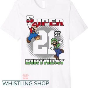 Mario Birthday T Shirt Luigi Super Birthday 21th